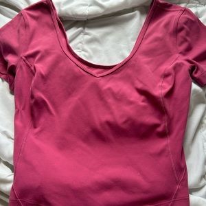 Pink Lychee Lululemon align tee
